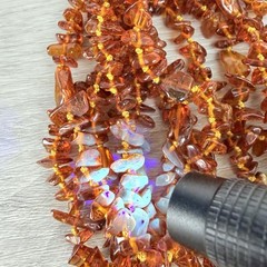 Vintage Baltic Amber Knotted Honey Cognac Beaded Necklace 75”Long Art Deco Style