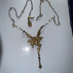 Kingston NY Necklace Nymph Fairy With Wings Plus One Earrings 20” Free Earring