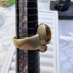 Vintage Lia Sophia Spiceberry Cocktail Ring Size 9 Tiger’s Eye Agate Multi Stone