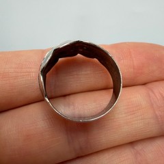 Rare Vintage USSR 875 Silver Kubachi Niello Ring Star Hallmark Size 9 2.79g