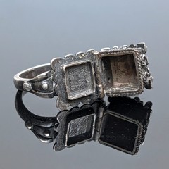 Antique Jewish Engagement Wedding Ring Judaica 925 Silver Temple Sz: 9.5 ð