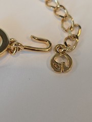 Vintage St John gold tone Choker Necklace chunky modern signed 16- 18″