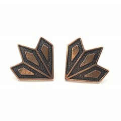 Vintage WHEELER MFG Copper Southwestern Arrow Stud Post Earrings 2.2g #85