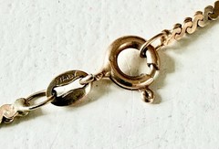 Vintage 14k Gold 2mm Serpentine Chain-15”-5.2G-Arezia Oro SRL-Arezzo, Italy