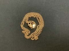 Vintage M.S.Company 18k yellow gold chain necklace 18″ lobster clasp signed 3.1g