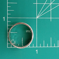 VTG 925 Ribbed Band Ring Size 7.5 Sterling Silver 7.62g 0.5in Wide Classic Flat