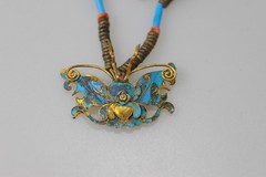 VTG late 60’s HTF Laurel Burch Necklace tian tsui inspired Butterfly bead bug