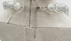 Miriam Haskell Lucite fashion necklace and stretch bracelet, faux mercury glass