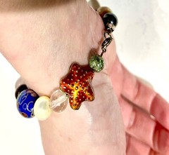 VTG Bracelet Art Glass, Cloisonné , Beads From Around The World… Statement Piece