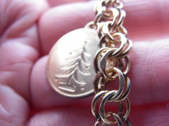 1969 Elco Charm Bracelet Gold Filled Mid Century Modern 3 Charms Christmas Tree