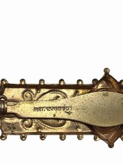 Victorian Gold filled bar pin with cameo on top of black onyx centerpiece