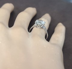 Platinum Vintage Engagement Ring 2.35ct. Lab Grown Round Old Euro Cut Diamond