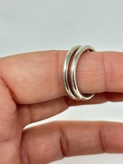 Vintage 925 Sterling Silver 2.5mm Hollow Tube Hoop Earrings 1″
