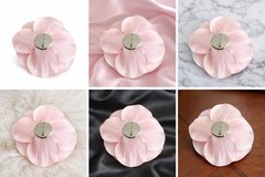 . Silk Couture Flower Brooch – Handmade Elegant Floral Pin