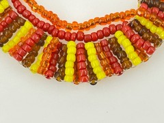 Handcrafted Beaded Bracelet Silver Toggle Clasp Multicolor 7.5 Inch
