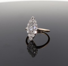 Handmade 1.00ct Old Cut Diamond 18k Gold Ring Size M Val $6910