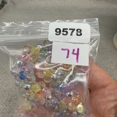 Vintage Necklace Acrylic Bubble Beads Pastel Multicolor 17 Inches Retro Mod