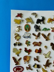 Extensive collection 55 vintage Animal lapel pins Birds Eagle Rabbits Unicorns