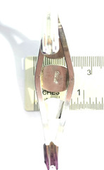 Vintage Sterling Native American Signed Carlos Faux Opal Cuff Bracelet 2 3/8″