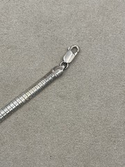 Vintage 925 Sterling Silver Italy Omega Bracelet 6 3/4” Width 5.7mm
