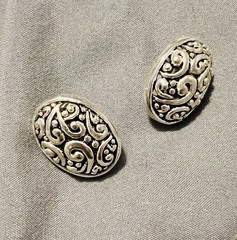 3 Piece VINTAGE Bali Brighton Silver Plated Filigree Necklace Earring Set