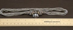 Necklace Choker 8 Strand Bead Link Ball Chain with mid pendant