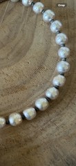 Vintage Miriam Haskell Faux Baroque Pearl Pendant UNSIGNED Wired Choker “AS IS”