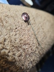 ANTIQUE GOLD FILLED LAPEL STICK PIN Amethyst