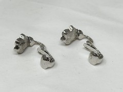 Vintage AVON 1974 Rosegay Antiqued Silver Tone Rhinestone Flower Clip Earrings