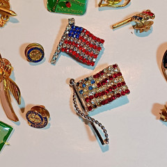 Assorted Lot of 41 Lapel Pins and Brooches AS IS 1 Lapel Pin Missing Back
