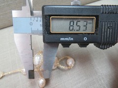 Vtg Italy 23.5″ 14K Yellow Mesh Gold Baroque Pearl Station Necklace 11.75 G