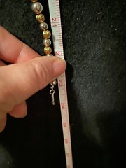 Dauplaise Silver Gold Multi Color Graduated Beaded Necklace Vintage 23” Preppy