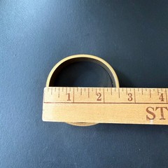 Vintage Brass Hinged Bangle Bracelet Safety Chain 2.5″ Diameter