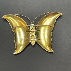 Metropolitan Museum Art Butterfly Cleo Brooch Sterling Silver 3.25″ MMA 1992