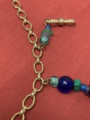 Vintage ROXSANN Statement Necklace Grapes Leaf Beads 30″