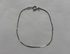 Vintage Bracelet Silver Tone Box Link 7 “ Long Delicate