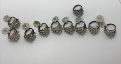 Vintage 925 Sterling Silver & Cubic Zirconia Waterfall Design Ring varied sizes