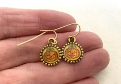 Vintage MAXIMAL ART John Wind HALLOWEEN 14 kt Gold-plated EARRINGS / 2001 NWT