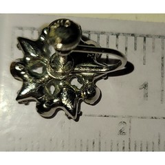 Vintage B David Screw-back Earrings Silver-tone Multi-colored Faceted Crystal