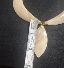 Vintage Cream Color Mother Of Pearl Statement Necklace