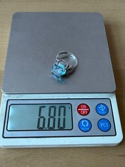 VINTAGE LARGE OVAL CUT BLUE TOPAZ SOLITAIRE RING 925 STERLING SILVER STATEMENT