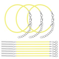 10 PCS Bright Yellow Bracelet Cord, 9″ 1.5mm Cord with Clasp for Bracelet
