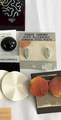 Vintage Earrings Lot of 14 Pairs Retro 80s w/Post Backs, All New Never Worn