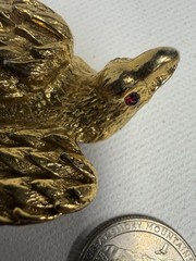 Vintage Gold Tone Bird Brooch Pin