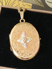 Vintage C. Co. 1/20 12K GF Storybook Locket with 14k GF Chain Stamped