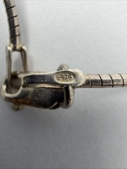 Hall McFall Modern Mixed Metals Necklace 925 Black Onyx 16″ Italian Snake Chain