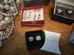 Vintage 8 Piece Avon Lot Earrings Pin Necklaces Faux Pearls Some New In Box