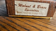Vintage Peters .38 Special Bullet Cufflinks & Tie Tack Set Walnut & Brass Specia