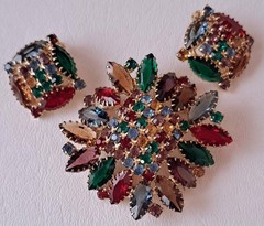 DeLizza Elster Juliana Brooch Earring Set