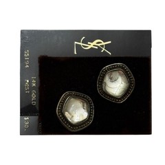 Vintage 1982 YSL Yves Saint Laurent Gripoix Poured Glass Earrings 14k post